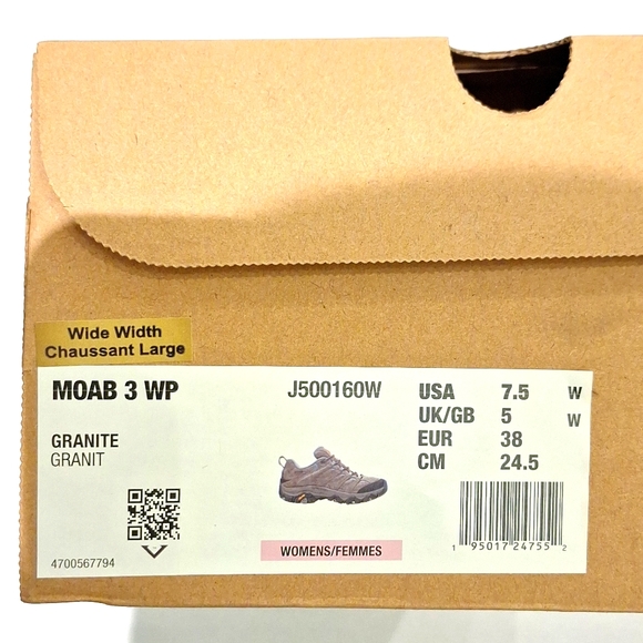 NWT Merrell Moab 3 Waterproof Hiking Shoe - Picture 4 of 4